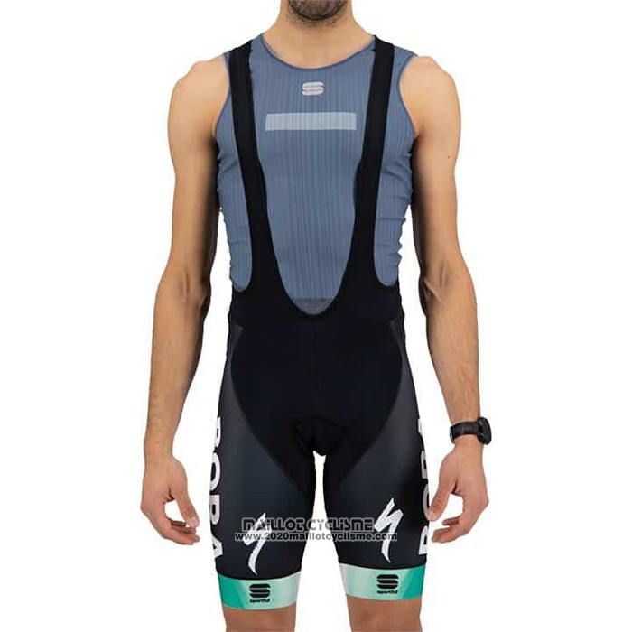 2021 Maillot Cyclisme Bora Champion Blanc Vert Manches Courtes et Cuissard